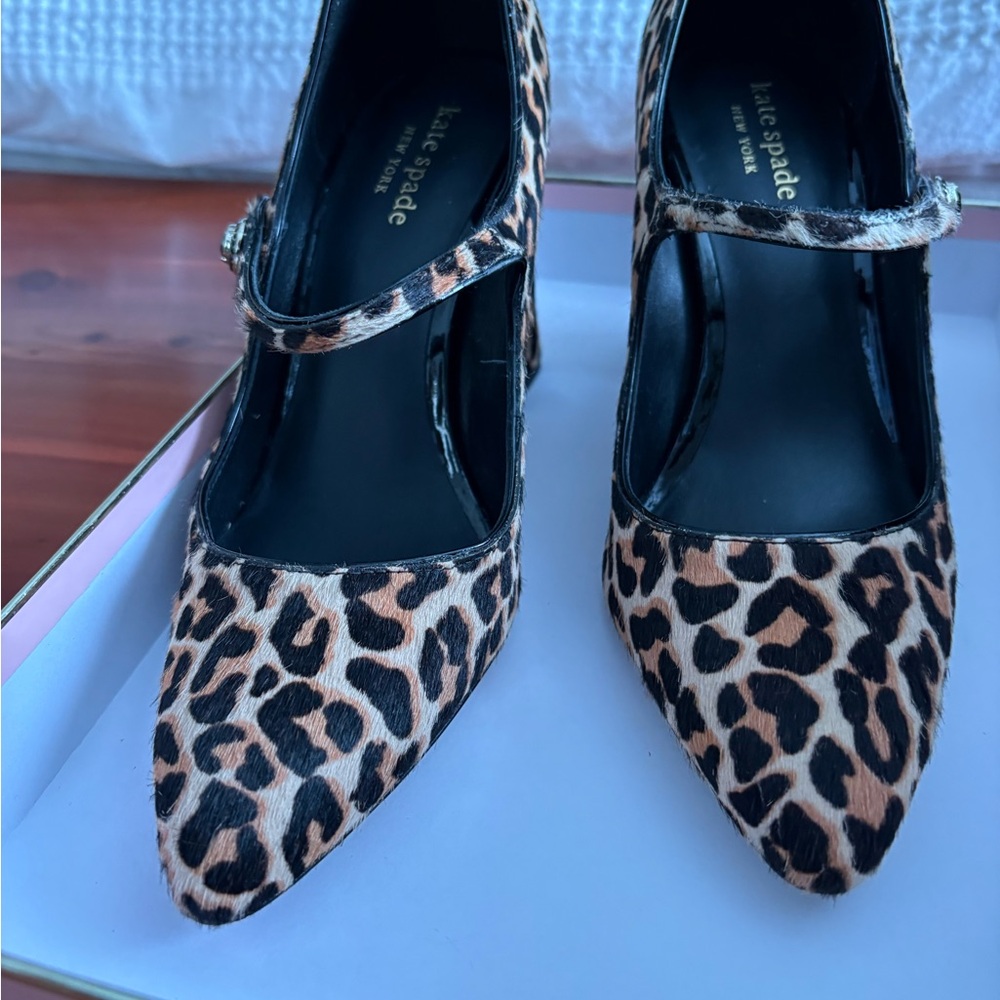 Kate Spade Animal Print Mary Jane Heels